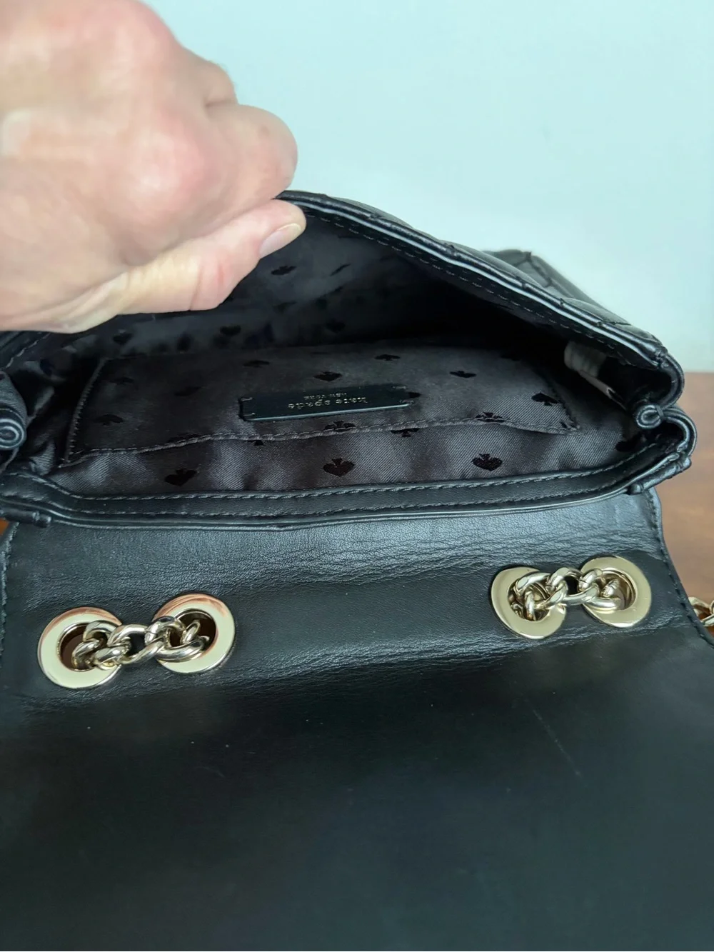 kate spade Black Quilted Chain Shoulder Bag *READ*